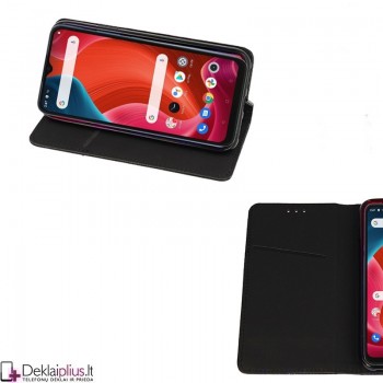 Telone atverčiamas dėklas - juodas (telefonams Realme C21Y/C25Y)